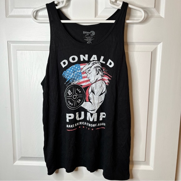 American AF Make America Strong Again Trump Muscle Ayer Size XL - Picture 3 of 6